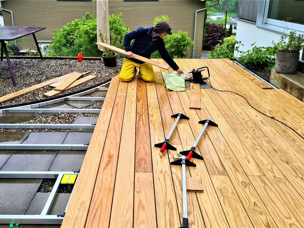 Aluminium Unterkonstruktion Alufix Teak Terrasse