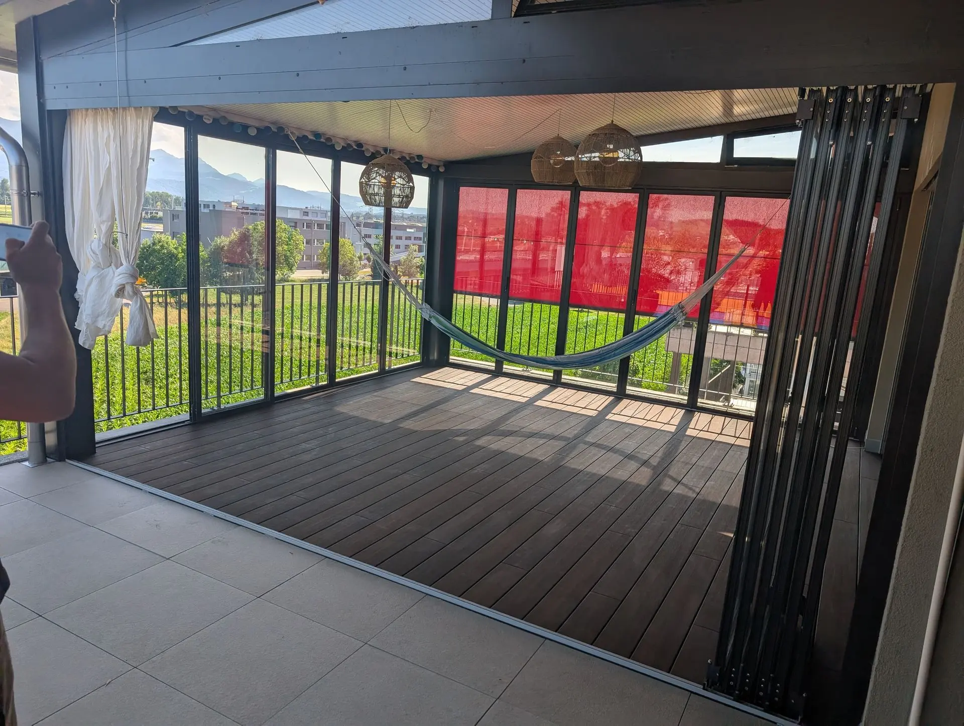 Bambus Terrasse Wintergarten