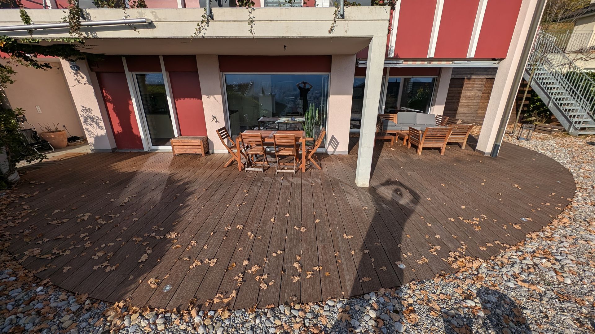 Bambusterrasse nach einem Jahr