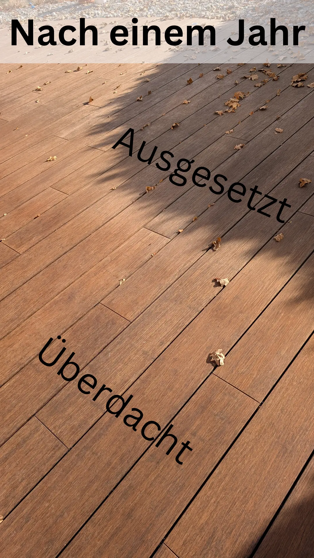 Bambusterrasse nach einem Jahr