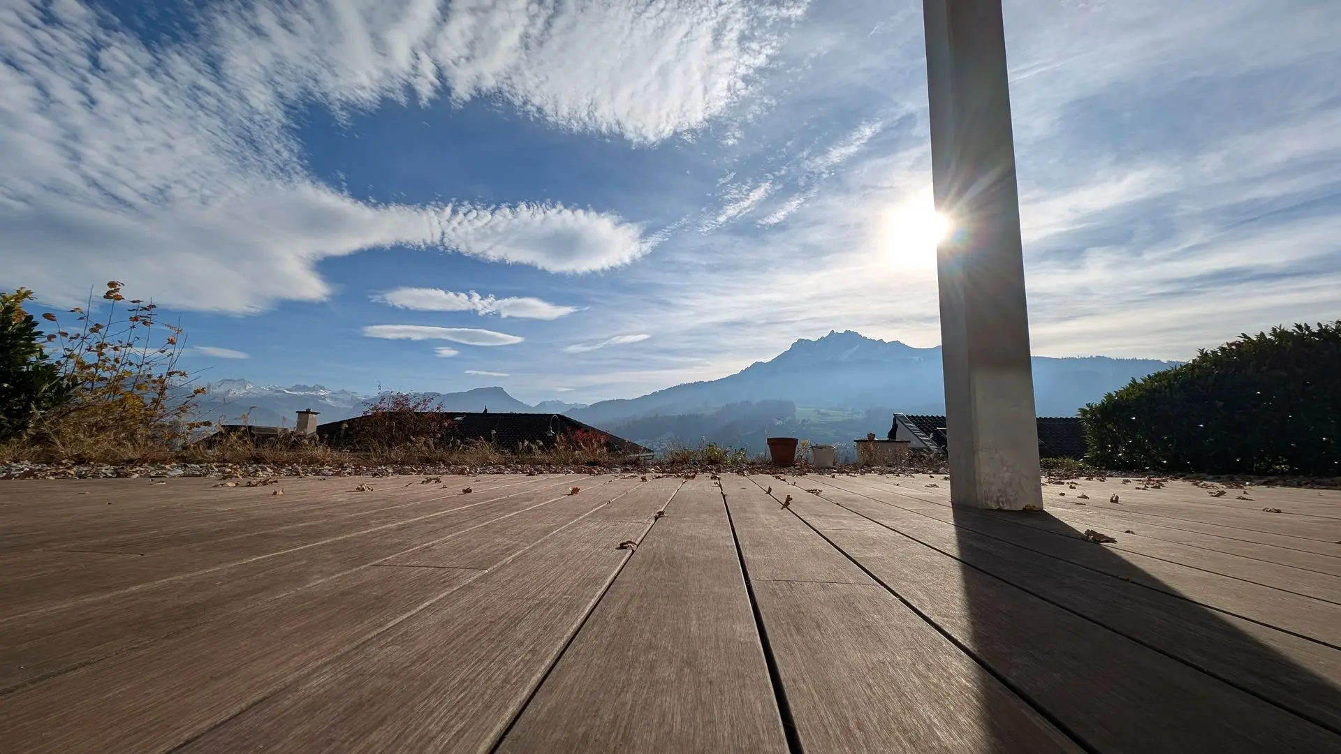 Bambusterrasse nach einem Jahr